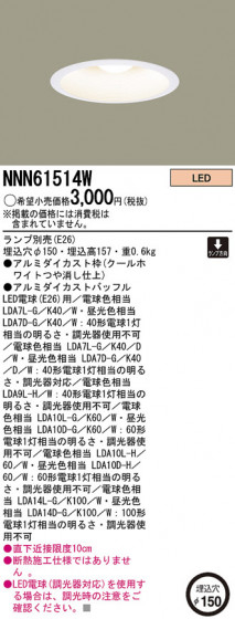 Panasonic LED 饤 NNN61514W ᥤ̿