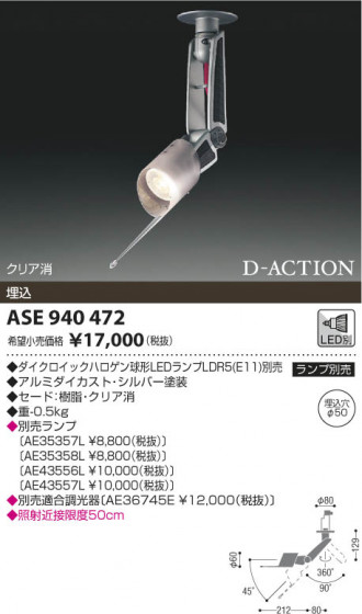 ߾ KOIZUMI ݥåȥ饤 LED ASE940472 β