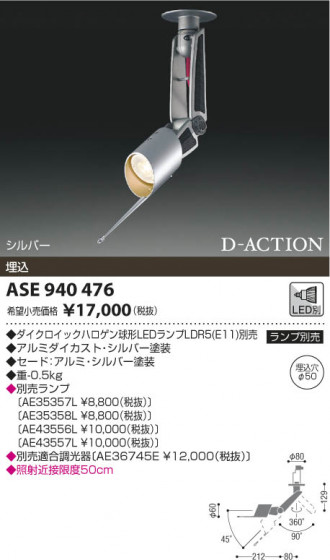 ߾ KOIZUMI ݥåȥ饤 LED ASE940476 β