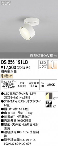 ODELIC ǥå ݥåȥ饤 OS256191LC ñʲ