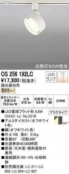 ODELIC ǥå ݥåȥ饤 OS256192LC ñʲ