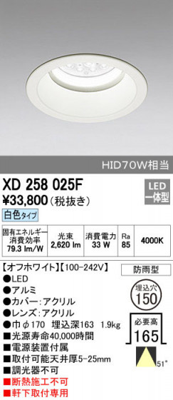 ODELIC ǥå ƥꥢ饤 XD258025F ñʲ