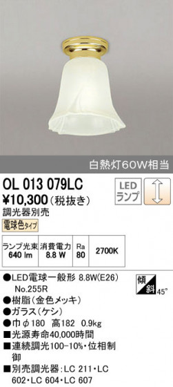 ODELIC ǥå 󥰥饤 OL013079LC ñʲ