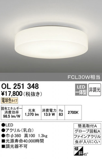 ODELIC ǥå 󥰥饤 OL251348 ñʲ