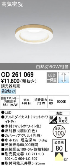 ODELIC ǥå 饤 OD261069 ñʲ
