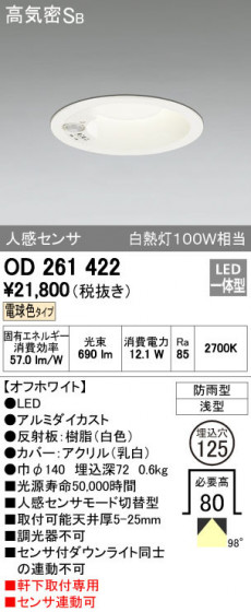 ODELIC ǥå ƥꥢ饤 OD261422 ñʲ