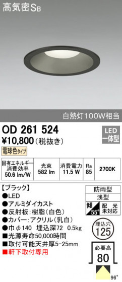 ODELIC ǥå ƥꥢ饤 OD261524 ñʲ