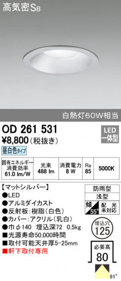 ODELIC ǥå ƥꥢ饤 OD261531 ñʲ