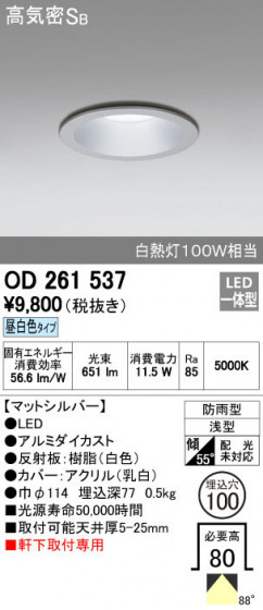 ODELIC ǥå ƥꥢ饤 OD261537 ñʲ