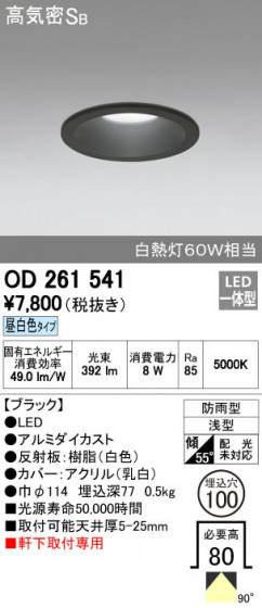 ODELIC ǥå ƥꥢ饤 OD261541 ñʲ