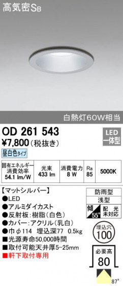 ODELIC ǥå ƥꥢ饤 OD261543 ñʲ