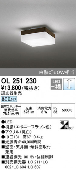 ODELIC ǥå 󥰥饤 OL251230 ñʲ