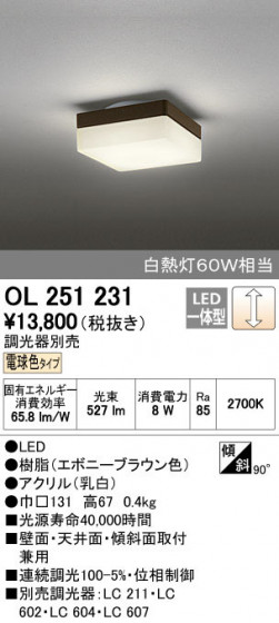 ODELIC ǥå 󥰥饤 OL251231 ñʲ