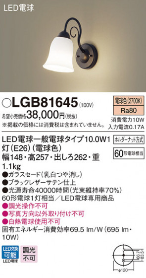 Panasonic LED ֥饱å LGB81645 ᥤ̿