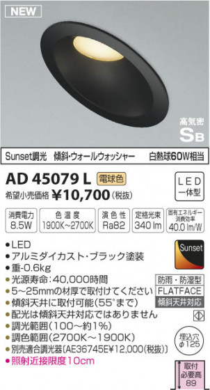 ߾ KOIZUMI ⵤ̩饤 LEDŵ忧 AD45079L ᥤ̿