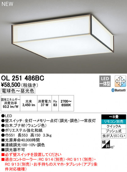 ODELIC ǥå 󥰥饤 OL251486BC ᥤ̿