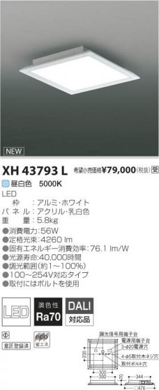 ߾ KOIZUMI LED ١饤 XH43793L ᥤ̿