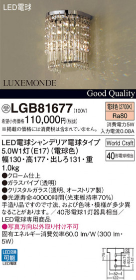 Panasonic LED ֥饱å LGB81677 ᥤ̿
