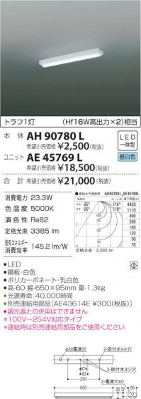 ߾ KOIZUMI LED ١饤 AH90780L ᥤ̿