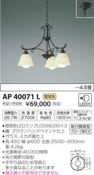 ߾ KOIZUMI LED ڥ AP40071L ᥤ̿