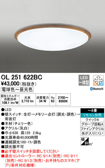 ODELIC ǥå LED 󥰥饤 OL251622BC ᥤ̿