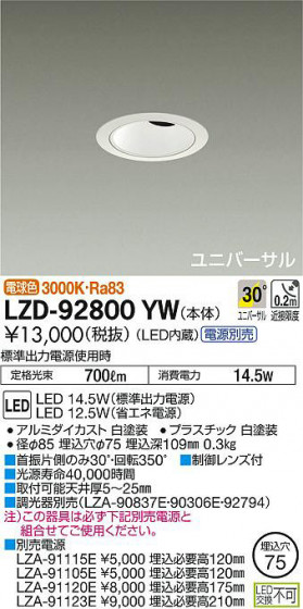 ʼ̿DAIKO ŵ ˥С饤 LZD-92800YW