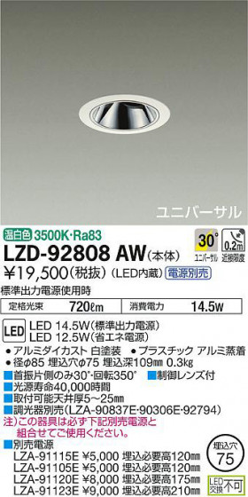 ʼ̿DAIKO ŵ ˥С饤 LZD-92808AW