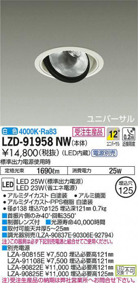 ʼ̿DAIKO ŵ ˥С饤 LZD-91958NW