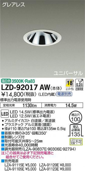 ʼ̿DAIKO ŵ ˥С饤 LZD-92017AW