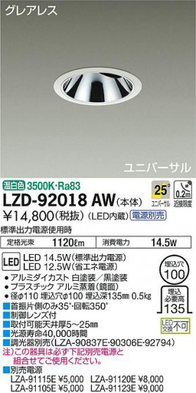 ʼ̿DAIKO ŵ ˥С饤 LZD-92018AW