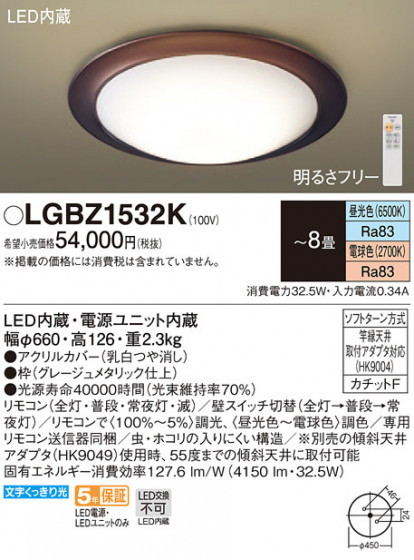 Panasonic 󥰥饤 LGBZ1532K ᥤ̿
