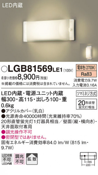 Panasonic ֥饱å LGB81569LE1 ᥤ̿