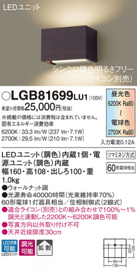 Panasonic ֥饱å LGB81699LU1 ᥤ̿