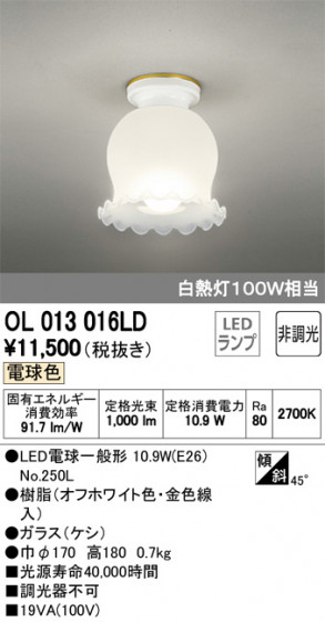 ODELIC ǥå 󥰥饤 OL013016LD ᥤ̿
