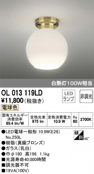 ODELIC ǥå 󥰥饤 OL013119LD ᥤ̿