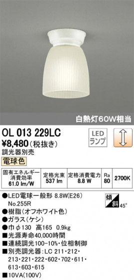 ODELIC ǥå 󥰥饤 OL013229LC ᥤ̿