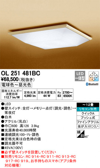 ODELIC ǥå 󥰥饤 OL251481BC ᥤ̿