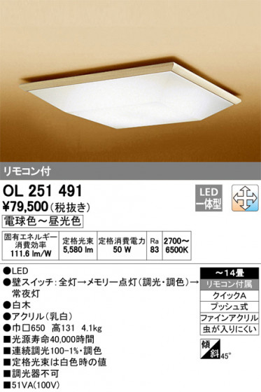 ODELIC ǥå 󥰥饤 OL251491 ᥤ̿