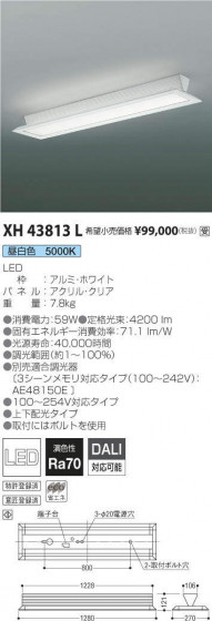 ߾ KOIZUMI ١饤 XH43813L ᥤ̿