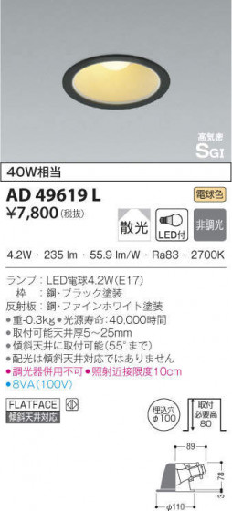KOIZUMI ߾ ⵤ̩饤 AD49619L ᥤ̿