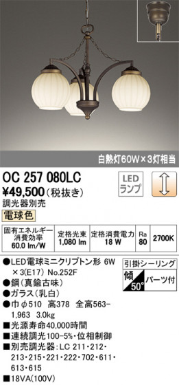 ODELIC ǥå ǥꥢ OC257080LC ᥤ̿