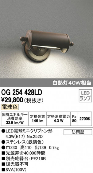 ODELIC ǥå ƥꥢ饤 OG254428LD ᥤ̿
