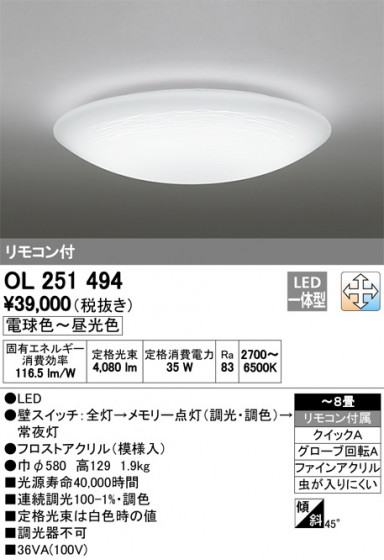 ODELIC ǥå 󥰥饤 OL251494 ᥤ̿