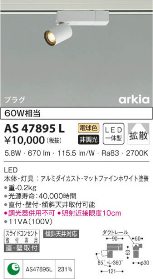 KOIZUMI ߾ ݥåȥ饤 AS47895L β