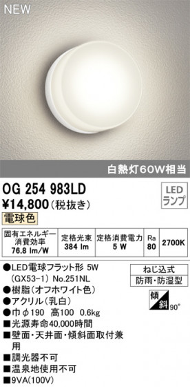 ODELIC ǥå ƥꥢ饤 OG254983LD ᥤ̿