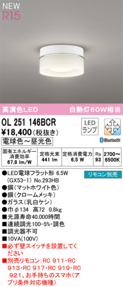 ODELIC ǥå 󥰥饤 OL251146BCR ᥤ̿