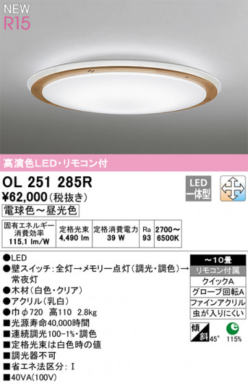 ODELIC ǥå 󥰥饤 OL251285R ᥤ̿