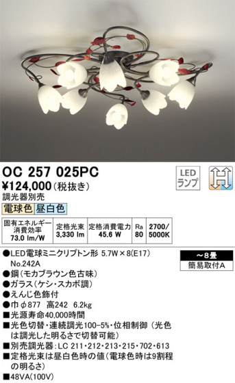 ODELIC ǥå ǥꥢ OC257025PC ᥤ̿