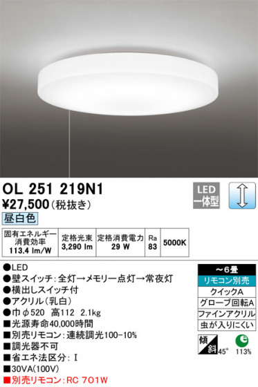 ODELIC ǥå 󥰥饤 OL251219N1 ᥤ̿