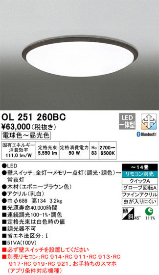 ODELIC ǥå 󥰥饤 OL251260BC ᥤ̿